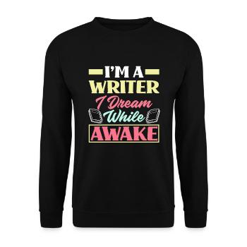 Author Author Funny Author Gift - Unisex Sweatshirt - black - Front - Alina (178cm) & Michal (187cm)