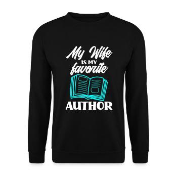 Author Author Funny Author Gift - Unisex Sweatshirt - black - Front - Alina (178cm) & Michal (187cm)