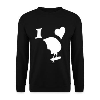 Real Wingfoil Love - Unisex Sweatshirt - black - Front - Alina (178cm) & Michal (187cm)