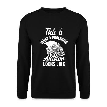 Author Author Funny Author Gift - Unisex Sweatshirt - black - Front - Alina (178cm) & Michal (187cm)