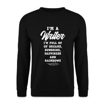 Author Author Funny Author Gift - Unisex Sweatshirt - black - Front - Alina (178cm) & Michal (187cm)