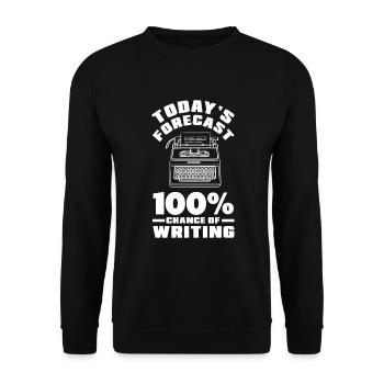 Author Author Funny Author Gift - Unisex Sweatshirt - black - Front - Alina (178cm) & Michal (187cm)