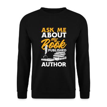 Author Author Funny Author Gift - Unisex Sweatshirt - black - Front - Alina (178cm) & Michal (187cm)