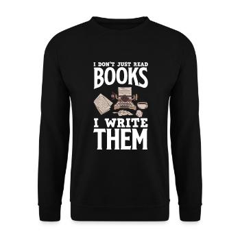 Author Author Funny Author Gift - Unisex Sweatshirt - black - Front - Alina (178cm) & Michal (187cm)