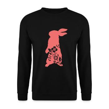 Rabbit Rabbit Pet Rabbit Mama Gift - Unisex Sweatshirt - black - Front - Alina (178cm) & Michal (187cm)
