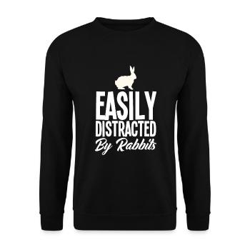 Rabbit Rabbit Pet Rabbit Mama Gift - Unisex Sweatshirt - black - Front - Alina (178cm) & Michal (187cm)