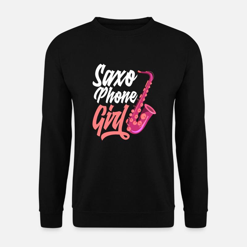 Saxophon Mädchen Jazz Saxophone Girl - Unisex Sweatshirt - black