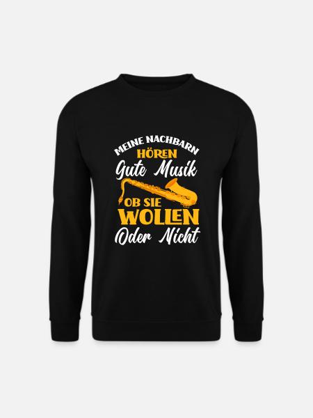 Lustiges Saxophon Geschenk - Unisex Pullover - Schwarz