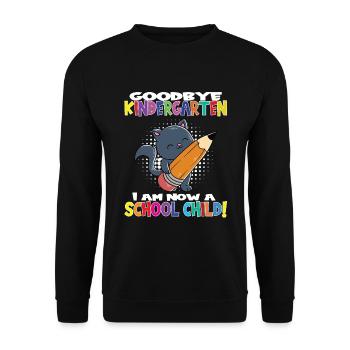 Au revoir la maternelle Je suis un écolier maintenant! - Sweat-shirt Unisexe - noir - Devant - Alina (178cm) & Michal (187cm)