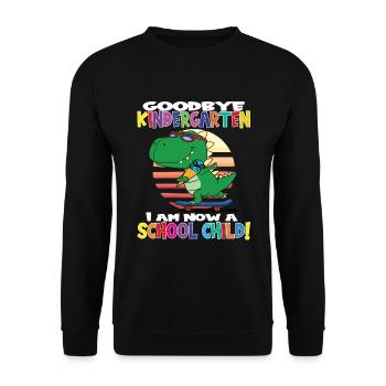 Au revoir la maternelle Je suis un écolier maintenant! - Sweat-shirt Unisexe - noir - Devant - Alina (178cm) & Michal (187cm)