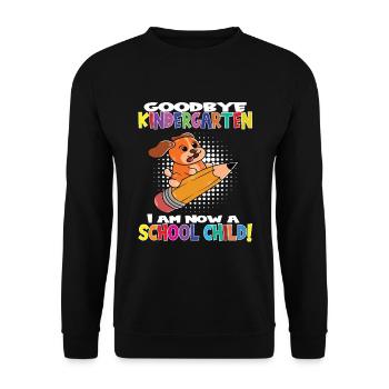 Au revoir la maternelle Je suis un écolier maintenant! - Sweat-shirt Unisexe - noir - Devant - Alina (178cm) & Michal (187cm)