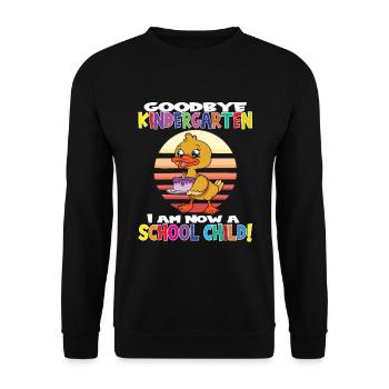 Au revoir la maternelle Je suis un écolier maintenant! - Sweat-shirt Unisexe - noir - Devant - Alina (178cm) & Michal (187cm)