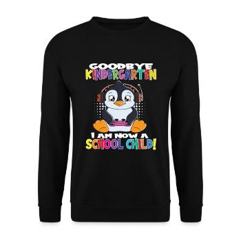 Au revoir la maternelle Je suis un écolier maintenant! - Sweat-shirt Unisexe - noir - Devant - Alina (178cm) & Michal (187cm)