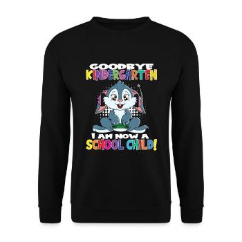 Au revoir la maternelle Je suis un écolier maintenant! - Sweat-shirt Unisexe - noir - Devant - Alina (178cm) & Michal (187cm)