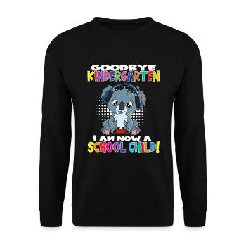 Au revoir la maternelle Je suis un écolier maintenant! - Sweat-shirt Unisexe - noir - Devant - Alina (178cm) & Michal (187cm)