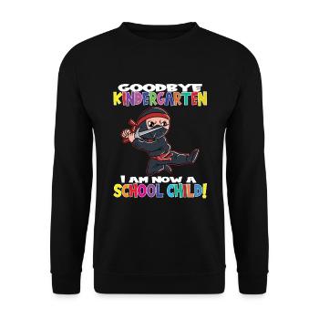 Au revoir la maternelle Je suis un écolier maintenant! - Sweat-shirt Unisexe - noir - Devant - Alina (178cm) & Michal (187cm)