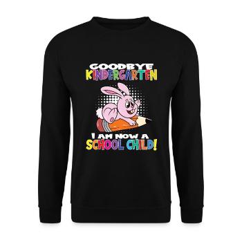 Au revoir la maternelle Je suis un écolier maintenant! - Sweat-shirt Unisexe - noir - Devant - Alina (178cm) & Michal (187cm)