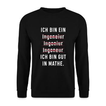 Lustiges Ingenieur Geschenke Geschenkidee - Unisex Pullover - Schwarz - Vorne - Alina (178cm) & Michal (187cm)
