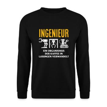 Lustiges Ingenieur Geschenke Geschenkidee - Unisex Pullover - Schwarz - Vorne - Alina (178cm) & Michal (187cm)