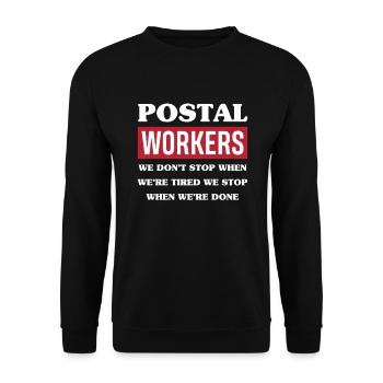 Funny Letter Deliverer Post Post Gifts - Unisex Sweatshirt - black - Front - Alina (178cm) & Michal (187cm)
