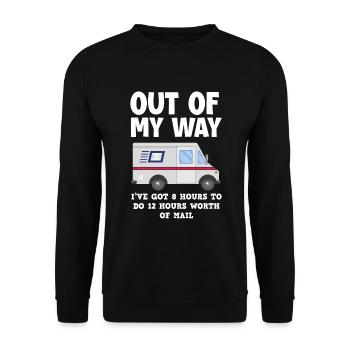 Funny Letter Deliverer Post Post Gifts - Unisex Sweatshirt - black - Front - Alina (178cm) & Michal (187cm)