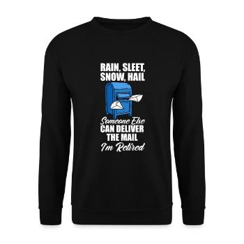 Funny Letter Deliverer Post Post Gifts - Unisex Sweatshirt - black - Front - Alina (178cm) & Michal (187cm)