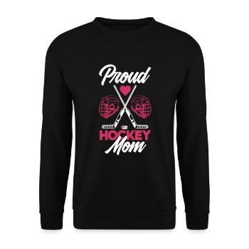 Lustiges Eishockey Hockey Geschenk Geschenkidee - Unisex Pullover - Schwarz - Vorne - Alina (178cm) & Michal (187cm)