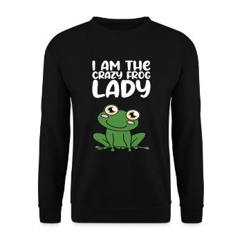 I Am The Crazy Frog Lady - Unisex Sweatshirt - black - Front - Alina (178cm) & Michal (187cm)