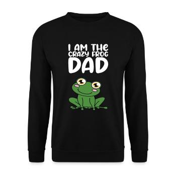 I Am The Crazy Frog Father - Unisex Sweatshirt - black - Front - Alina (178cm) & Michal (187cm)