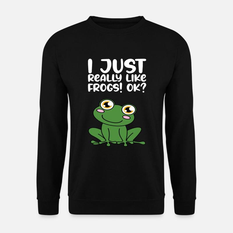 Ich Mag Frösche Einfach Sehr - Unisex Pullover - Schwarz