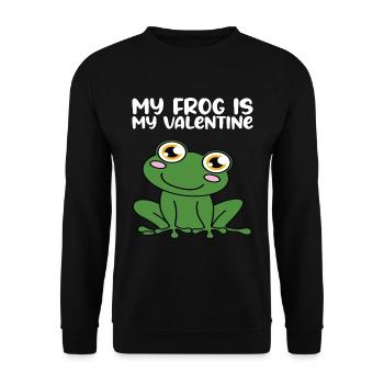 Ma grenouille est ma préférée - Sweat-shirt Unisexe - noir - Devant - Alina (178cm) & Michal (187cm)