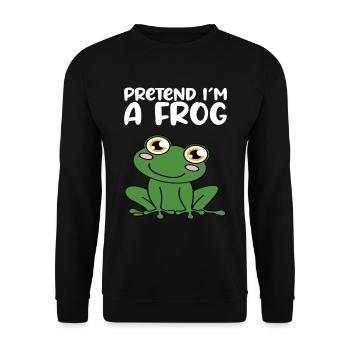 Prétendez que je suis une grenouille - Sweat-shirt Unisexe - noir - Devant - Alina (178cm) & Michal (187cm)