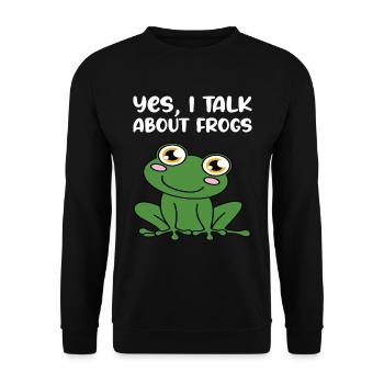 Oui, je parle de grenouilles - Sweat-shirt Unisexe - noir - Devant - Alina (178cm) & Michal (187cm)