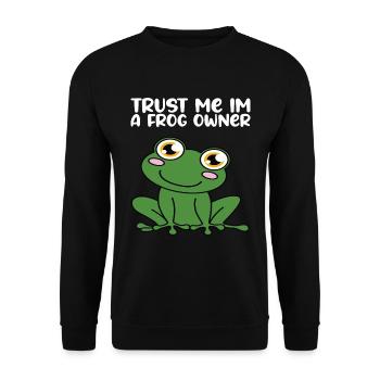 Croyez-moi, je suis un propriétaire de grenouille - Sweat-shirt Unisexe - noir - Devant - Alina (178cm) & Michal (187cm)
