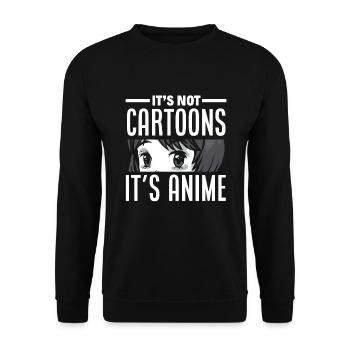 Funny Anime Gift - Unisex Sweatshirt - black - Front - Alina (178cm) & Michal (187cm)