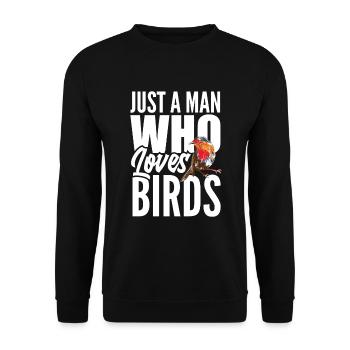 Vogel Liebhaber Vögel Vogelbeobachter Geschenk - Unisex Pullover - Schwarz - Vorne - Alina (178cm) & Michal (187cm)