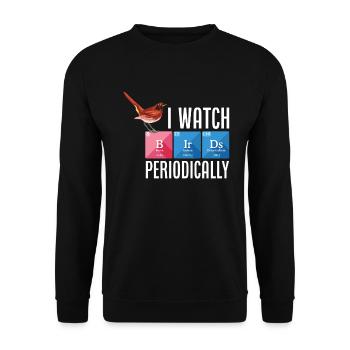 Vogel Liebhaber Vögel Vogelbeobachter Geschenk - Unisex Pullover - Schwarz - Vorne - Alina (178cm) & Michal (187cm)