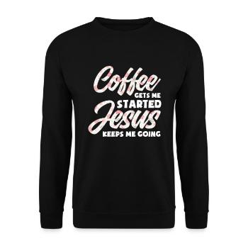 Jésus-Christ-Christ Religion Religieuse - Sweat-shirt Unisexe - noir - Devant - Alina (178cm) & Michal (187cm)