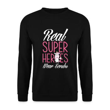 Nurse Nurse - Unisex Sweatshirt - black - Front - Alina (178cm) & Michal (187cm)