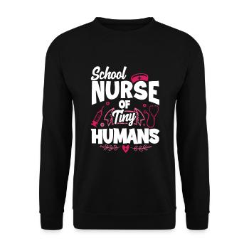 Nurse Nurse - Unisex Sweatshirt - black - Front - Alina (178cm) & Michal (187cm)