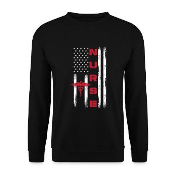Nurse Nurse - Unisex Sweatshirt - black - Front - Alina (178cm) & Michal (187cm)