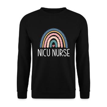 Nurse Nurse - Unisex Sweatshirt - black - Front - Alina (178cm) & Michal (187cm)