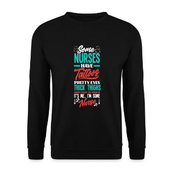 Nurse Nurse - Unisex Sweatshirt - black - Front - Alina (178cm) & Michal (187cm)