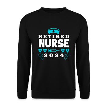 Krankenschwester Pfleger Krankenpfleger Rente - Unisex Pullover - Schwarz - Vorne - Alina (178cm) & Michal (187cm)