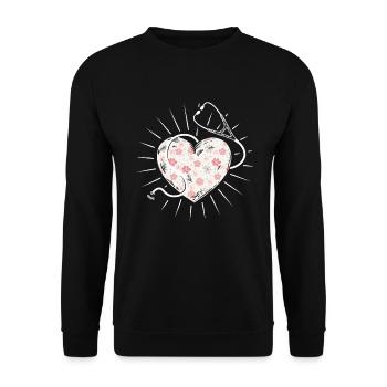 Nurse Nurse - Unisex Sweatshirt - black - Front - Alina (178cm) & Michal (187cm)