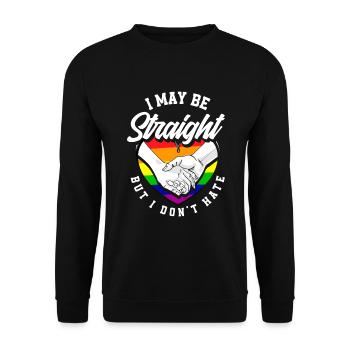 LGBT Pride LGBTQ Pride - Unisex Pullover - Schwarz - Vorne - Alina (178cm) & Michal (187cm)
