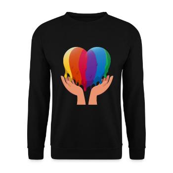 LGBT Pride LGBTQ Pride - Unisex Pullover - Schwarz - Vorne - Alina (178cm) & Michal (187cm)