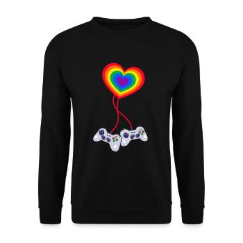 LGBT Pride LGBTQ Pride - Unisex Pullover - Schwarz - Vorne - Alina (178cm) & Michal (187cm)