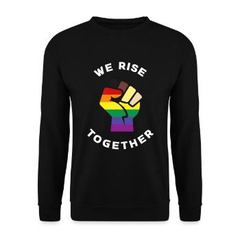 LGBT Pride LGBTQ Pride - Unisex Pullover - Schwarz - Vorne - Alina (178cm) & Michal (187cm)