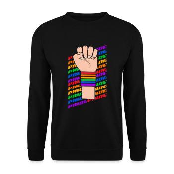 LGBT Pride LGBTQ Pride - Unisex Pullover - Schwarz - Vorne - Alina (178cm) & Michal (187cm)